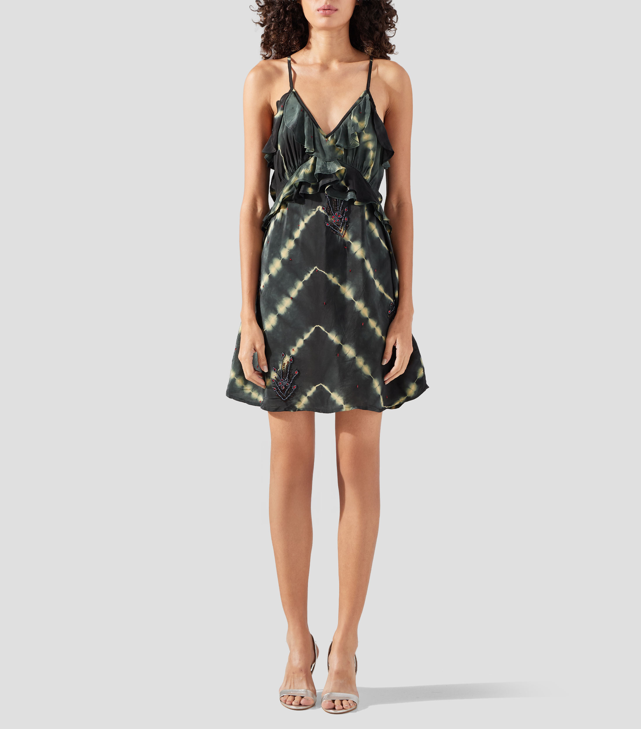 Vestido corto estampado Mujer